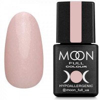 Гель-лак Moon Full Opal 504 нежно-розовый полупрозрачный с мелким золотистым шиммером 8 мл