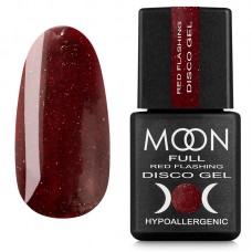 Светоотражающий гель-лак Moon Full Red Flashing Disco FD008 бордовый 8 мл