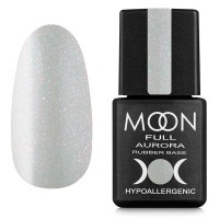 Цветная база для гель-лака Moon Full Aurora Shimmer Rubber base 2004 8 мл