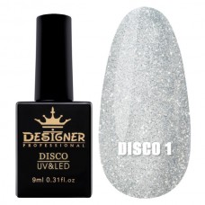 СВІТЛОВІДБИВАЮЧИЙ ГЕЛЬ-ЛАК DESIGNER DISCO GEL POLISH №1, 9 МЛ