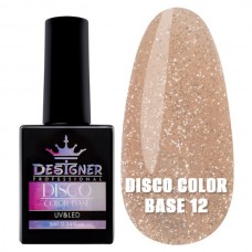 Світловідбивне базове покриття №12 (Шампань), 9 мл. - Disco Color Base Дизайнер