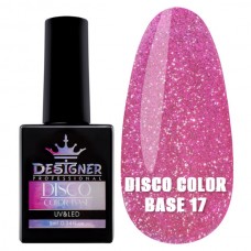 Світловідбивне базове покриття №17 (Малиновий), 9 мл. - Disco Color Base Дизайнер