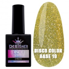 Світловідбивне базове покриття №19 (Лимонний), 9 мл. - Disco Color Base Дизайнер