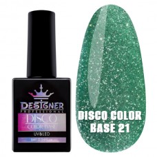 Світловідбивне базове покриття №21 (Зелений), 9 мл. - Disco Color Base Дизайнер