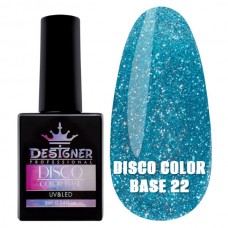 Світловідбивне базове покриття №22 (Блакитний), 9 мл. - Disco Color Base Дизайнер