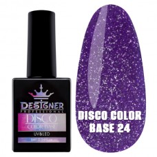Світловідбивне базове покриття №24 (Фіолетовий), 9 мл. - Disco Color Base Дизайнер