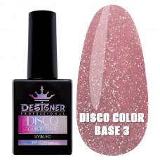 Світловідбивне базове покриття №3 (Перламутрово-рожевий), 9 мл. - Disco Color Base Дизайнер