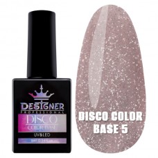 Світловідбивне базове покриття №5 (Біжево-рожевий), 9 мл. - Disco Color Base Дизайнер