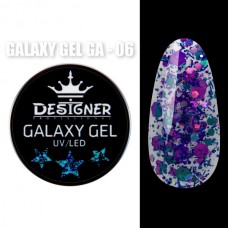 Galaxy Gel 10 мл., Дизайнер (Глітерний гель) - GA - 06
