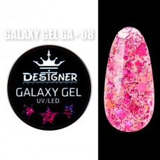 Galaxy Gel 10 мл., Дизайнер (Глітерний гель) - GA - 08