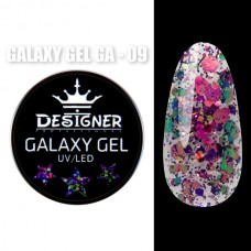 Galaxy Gel 10 мл., Дизайнер (Глітерний гель) - GA - 09