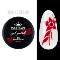 Gel Paint P6 (Томный красный) 5 мл. - Гель краска Дизайнер
