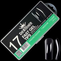 Fast gel tips №17 (Round square, medium size) - Гелевые типсы Дизайнер