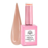 КАУЧУКОВАЯ БАЗА ДЛЯ ГЕЛЬ ЛАКА ФРЕНЧ, RUBBER BASE COAT FRENCH, 15 МЛ, GLOBAL FASHION №01