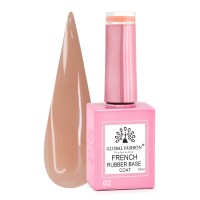 КАУЧУКОВАЯ БАЗА ДЛЯ ГЕЛЬ ЛАКА ФРЕНЧ, RUBBER BASE COAT FRENCH, 15 МЛ, GLOBAL FASHION №02