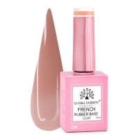 КАУЧУКОВА БАЗА ДЛЯ ГЕЛЬ ЛАКУ ФРЕНЧ, RUBBER BASE COAT FRENCH, 15 МЛ, GLOBAL FASHION №04