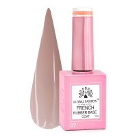 КАУЧУКОВА БАЗА ДЛЯ ГЕЛЬ ЛАКУ ФРЕНЧ, RUBBER BASE COAT FRENCH, 15 МЛ, GLOBAL FASHION №07